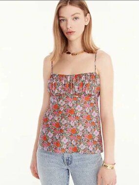 NWT - J. Crew - cotton camisole in Liberty® Meadow Song fabric size 8